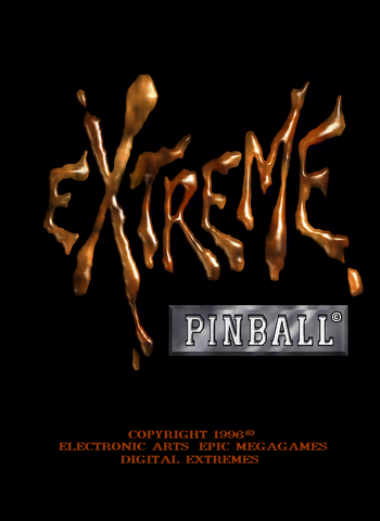 Extreme Pinball Title Screen